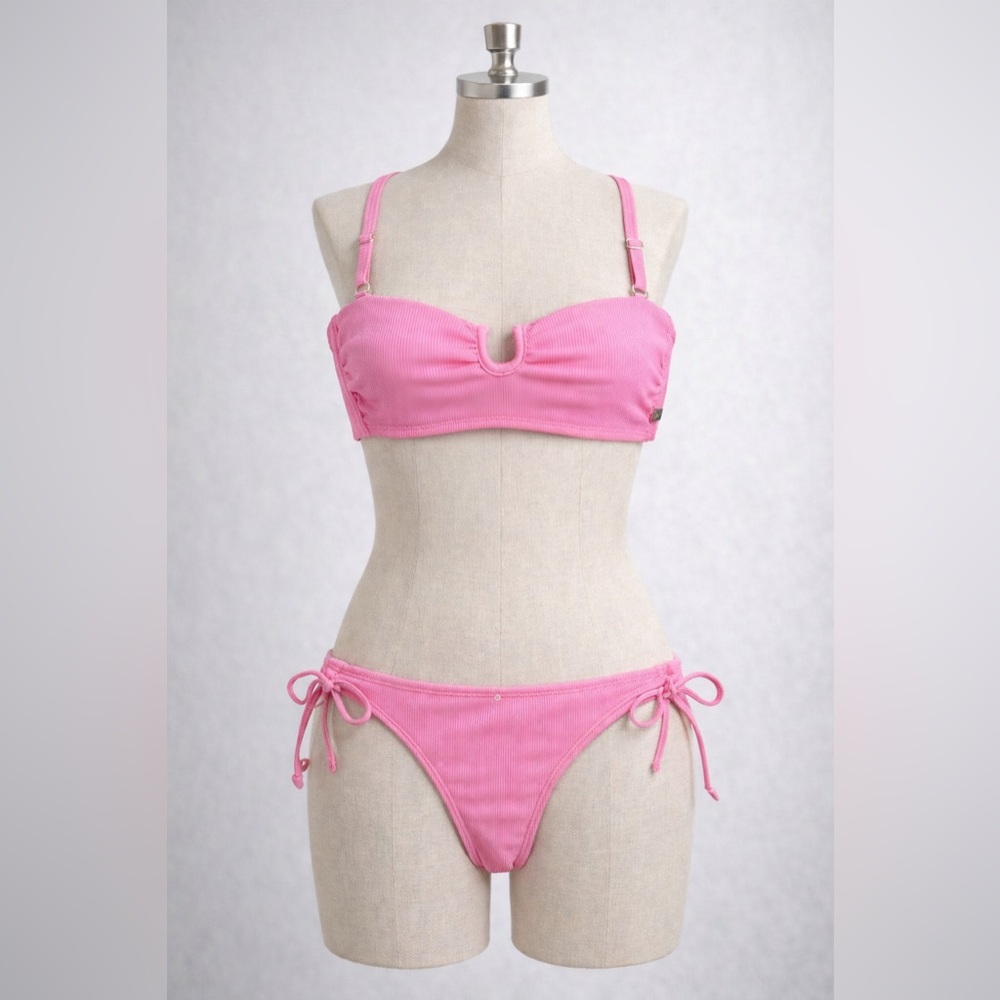 La Vie en Rose Pink 2-Piece Bikini Set – La Vie en Rose Aqua – Top L / Bottom M